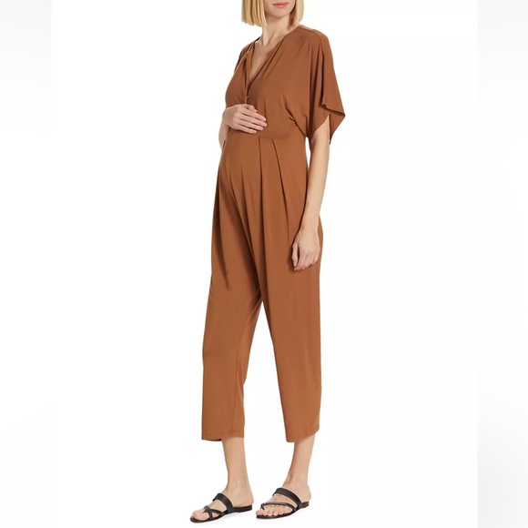 NOM MATERNITY- Filipa Nursing Jumpsuit Caramel